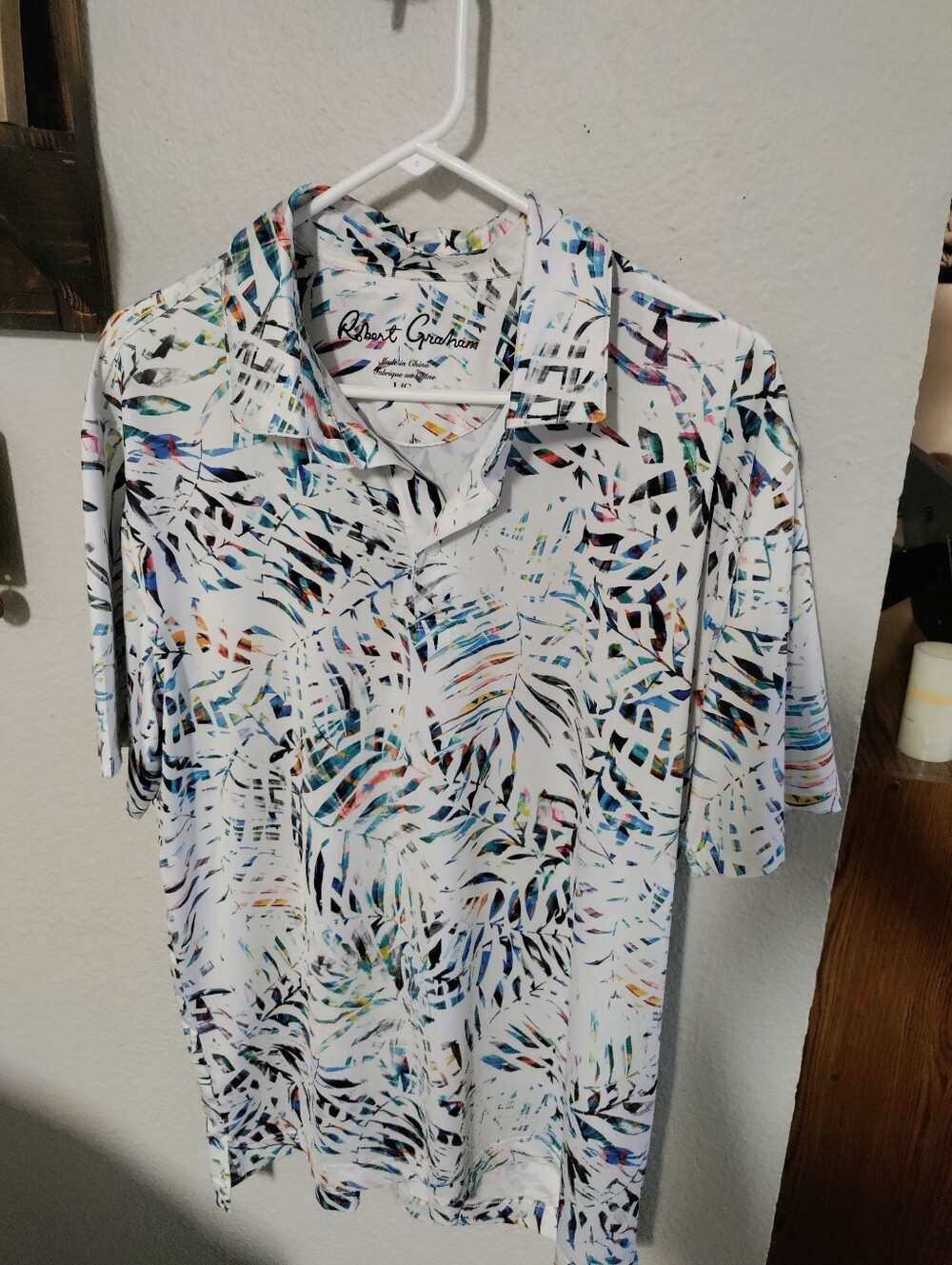 New Robert Graham Men's Polo Shirt Size Large